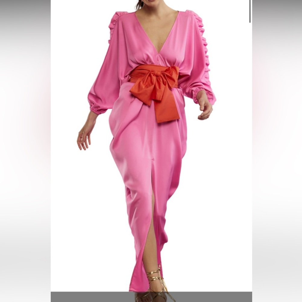 Cynthia Rowley Satin Kaftan Gown